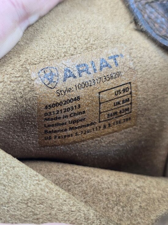 Ariat Men’s Rambler Square-toe Western Boots Distressed  Sz 9D main image 7